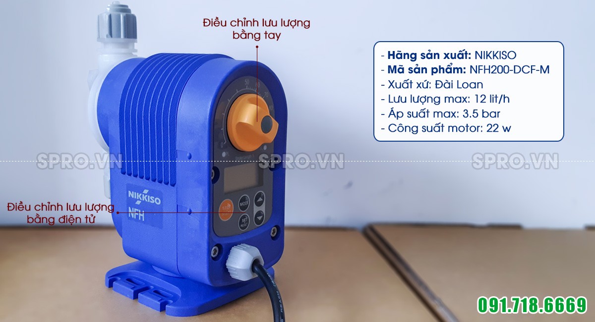 Bơm định lượng hóa chất Nikkiso NFH200 DCF M